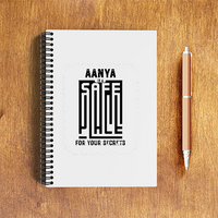 NotePad | A5 Size | Digital Print | 120 Pages | Unisex | Personalized | Typographic | Trust | Secrets | Safe For Your Secrets