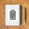 NotePad | A5 Size | Digital Print | 120 Pages | Unisex | Personalized | Typographic | Trust | Secrets | Safe For Your Secrets - back - White - mockup 2