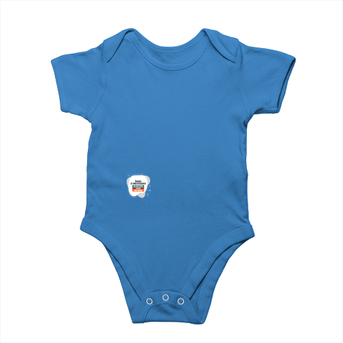 Personalized Minimalist Rompers Printing with Custom Name - Orchid Blue