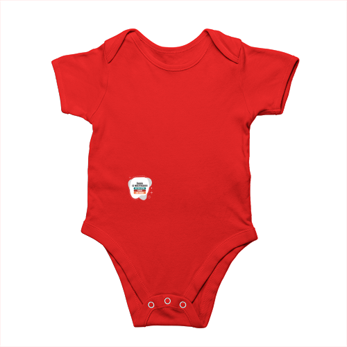 Personalized Minimalist Rompers Printing with Custom Name - Red