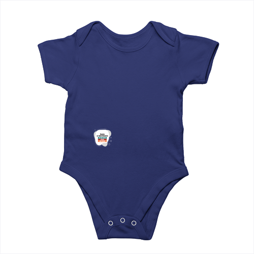 Personalized Minimalist Rompers Printing with Custom Name - Royal Blue