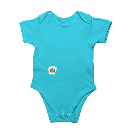 Personalized Minimalist Rompers Printing with Custom Name - SkyBlue