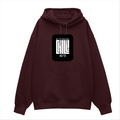 Oversized Hoodie | Unisex Relaxed Fit | 400 GSM Cotton Blend | DTG Printed | Drop Shoulder, Pre-Shrunk | Adults | Personalized | DTG | Modern | Coolness | Everyday | Relaxed | Effortless Energy - front - Maroon - mockup 1