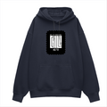 Oversized Hoodie | Unisex Relaxed Fit | 400 GSM Cotton Blend | DTG Printed | Drop Shoulder, Pre-Shrunk | Adults | Personalized | DTG | Modern | Coolness | Everyday | Relaxed | Effortless Energy - front - Navy Blue - mockup 1