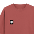 Oversized Classic T-Shirt | Unisex Fit | 100% Super-Combed Cotton | Pre-Shrunk, Double-Stitched | Adults | Personalized | DTF | Modern | Coolness | Everyday | Relaxed | Effortless Energy - left pocket - Coral - mockup 3