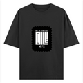Oversized Standard T-Shirt | Unisex Oversized Fit | 180 GSM 100% Super Combed Cotton | DTF Print | Soft & Durable | Personalized | DTF | Modern | Coolness | Everyday | Relaxed | Effortless Energy - front - Black - mockup 1