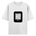 Oversized Standard T-Shirt | Unisex Oversized Fit | 180 GSM 100% Super Combed Cotton | DTF Print | Soft & Durable | Personalized | DTF | Modern | Coolness | Everyday | Relaxed | Effortless Energy - front - White - mockup 1