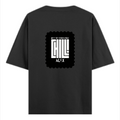 Oversized Standard T-Shirt | Unisex Oversized Fit | 180 GSM 100% Super Combed Cotton | DTF Print | Soft & Durable | Personalized | DTF | Modern | Coolness | Everyday | Relaxed | Effortless Energy - back - Black - mockup 2
