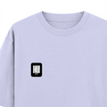 Oversized Standard T-Shirt | Unisex Oversized Fit | 180 GSM 100% Super Combed Cotton | DTF Print | Soft & Durable | Personalized | DTF | Modern | Coolness | Everyday | Relaxed | Effortless Energy - left pocket - Lavender - mockup 3