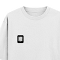 Oversized Standard T-Shirt | Unisex Oversized Fit | 180 GSM 100% Super Combed Cotton | DTF Print | Soft & Durable | Personalized | DTF | Modern | Coolness | Everyday | Relaxed | Effortless Energy - left pocket - White - mockup 3