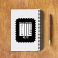 NotePad | A5 Size | Digital Print | 120 Pages | Unisex | Personalized | Modern | Coolness | Everyday | Relaxed | Effortless Energy - back - White - mockup 2