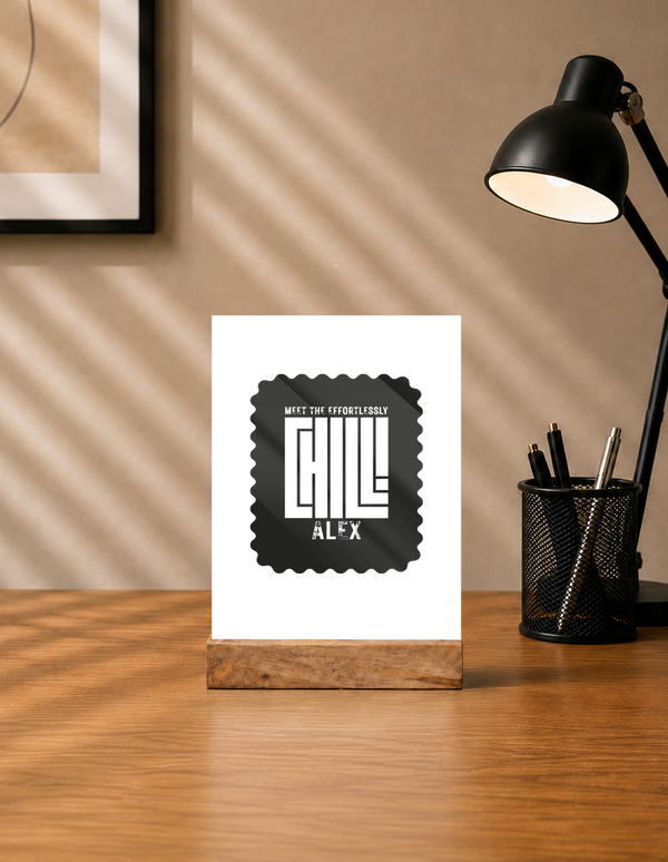 Acrylic Photo Frame | 5x7 Tabletop Display | UV Printed Acrylic & Wood Stand | Personalized Gift & Home Decor | Personalized | Modern | Coolness | Everyday | Relaxed | Effortless Energy