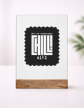 Acrylic Photo Frame | 5x7 Tabletop Display | UV Printed Acrylic & Wood Stand | Personalized Gift & Home Decor | Personalized | Modern | Coolness | Everyday | Relaxed | Effortless Energy - front_1 - mockup 2