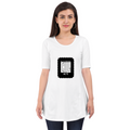 Female Maternity Dress | Regular Fit | DTG Print | Comfortable & Expressive | Unisex | Personalized | DTG | Modern | Coolness | Everyday | Relaxed | Effortless Energy - front - White - mockup 1