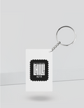 Keychain | Rectangle, Square, Slim Options | Acrylic UV Printed | Fade-Proof, Glossy Finish | Unisex | Personalized | Modern | Coolness | Everyday | Relaxed | Effortless Energy - back_Rectangle - White - mockup 4