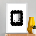 Framed Poster | Multiple Sizes & Frame Colors | 300 GSM Art Paper, Laminated | Fade-Proof Digital Print, Mounting Kit Included | Unisex | Personalized | Modern | Coolness | Everyday | Relaxed | Effortless Energy - front_A3 Frame Poster - A3 Frame Poster - mockup 12
