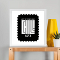 Framed Poster | Multiple Sizes & Frame Colors | 300 GSM Art Paper, Laminated | Fade-Proof Digital Print, Mounting Kit Included | Unisex | Personalized | Modern | Coolness | Everyday | Relaxed | Effortless Energy - front_12x12In - 12x12In - mockup 5
