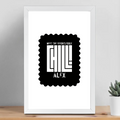 Framed Poster | Multiple Sizes & Frame Colors | 300 GSM Art Paper, Laminated | Fade-Proof Digital Print, Mounting Kit Included | Unisex | Personalized | Modern | Coolness | Everyday | Relaxed | Effortless Energy - front_12x18In - 12x18In - mockup 7