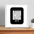 Framed Poster | Multiple Sizes & Frame Colors | 300 GSM Art Paper, Laminated | Fade-Proof Digital Print, Mounting Kit Included | Unisex | Personalized | Modern | Coolness | Everyday | Relaxed | Effortless Energy - front_14x14In - 14x14In - mockup 9