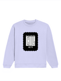 Oversized Sweatshirt | Roomy Relaxed Fit | 400 GSM Cotton Blend | Pre-Shrunk Drop Shoulder | Unisex Adult | Personalized | DTF | Modern | Coolness | Everyday | Relaxed | Effortless Energy - front - Lavender - mockup 1