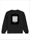 Oversized Sweatshirt | Roomy Relaxed Fit | 400 GSM Cotton Blend | Pre-Shrunk Drop Shoulder | Unisex Adult | Personalized | DTF | Modern | Coolness | Everyday | Relaxed | Effortless Energy - back - Black - mockup 2