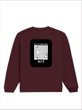 Oversized Sweatshirt | Roomy Relaxed Fit | 400 GSM Cotton Blend | Pre-Shrunk Drop Shoulder | Unisex Adult | Personalized | DTF | Modern | Coolness | Everyday | Relaxed | Effortless Energy - back - Maroon - mockup 2
