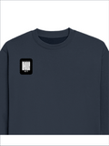 Oversized Sweatshirt | Roomy Relaxed Fit | 400 GSM Cotton Blend | Pre-Shrunk Drop Shoulder | Unisex Adult | Personalized | DTF | Modern | Coolness | Everyday | Relaxed | Effortless Energy - right pocket - Navy Blue - mockup 4