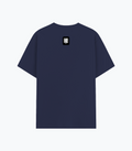 Basic T-Shirt | Unisex Fit, Sizes XS-2XL | 180 GSM Poly-Cotton Blend, DTF Ready | Bio-Wash, Silicon Finish, Durable Stitching | Adults | Personalized | DTF | Modern | Coolness | Everyday | Relaxed | Effortless Energy - back - Navy Blue - mockup 2