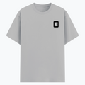 Basic T-Shirt | Unisex Fit, Sizes XS-2XL | 180 GSM Poly-Cotton Blend, DTF Ready | Bio-Wash, Silicon Finish, Durable Stitching | Adults | Personalized | DTF | Modern | Coolness | Everyday | Relaxed | Effortless Energy - left pocket - Grey Melange - mockup 3