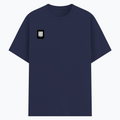 Basic T-Shirt | Unisex Fit, Sizes XS-2XL | 180 GSM Poly-Cotton Blend, DTF Ready | Bio-Wash, Silicon Finish, Durable Stitching | Adults | Personalized | DTF | Modern | Coolness | Everyday | Relaxed | Effortless Energy - right pocket - Navy Blue - mockup 4