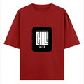 Oversized Classic T-Shirt | Unisex Oversized Fit | 100% Super-Combed Cotton | Pre-Shrunk & Ribbed Neck | Adults | Personalized | DTG | Modern | Coolness | Everyday | Relaxed | Effortless Energy - front - Red - mockup 1