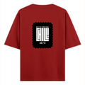 Oversized Classic T-Shirt | Unisex Oversized Fit | 100% Super-Combed Cotton | Pre-Shrunk & Ribbed Neck | Adults | Personalized | DTG | Modern | Coolness | Everyday | Relaxed | Effortless Energy - back - Red - mockup 2