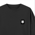 Oversized Classic T-Shirt | Unisex Oversized Fit | 100% Super-Combed Cotton | Pre-Shrunk & Ribbed Neck | Adults | Personalized | DTG | Modern | Coolness | Everyday | Relaxed | Effortless Energy - right pocket - Black - mockup 4