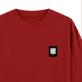 Oversized Classic T-Shirt | Unisex Oversized Fit | 100% Super-Combed Cotton | Pre-Shrunk & Ribbed Neck | Adults | Personalized | DTG | Modern | Coolness | Everyday | Relaxed | Effortless Energy - right pocket - Red - mockup 4