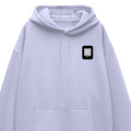 Oversized Hoodie | Relaxed Fit, Drop-Shoulder | 400 GSM Fabric | Warm, Durable | Unisex | Personalized | DTF | Modern | Coolness | Everyday | Relaxed | Effortless Energy - left pocket - Lavender - mockup 3
