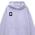 Oversized Hoodie | Relaxed Fit, Drop-Shoulder | 400 GSM Fabric | Warm, Durable | Unisex | Personalized | DTF | Modern | Coolness | Everyday | Relaxed | Effortless Energy - right pocket - Lavender - mockup 4