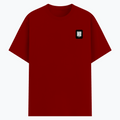 Cotton Stretch T-Shirt (Dtg) | T-Shirts | Him, Her, Unisex | Personalized | DTG | Modern | Coolness | Everyday | Relaxed | Effortless Energy - left pocket - Red - mockup 3