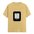 Female Classic Crew T-Shirt | Women's Regular Fit | 180 GSM Bio-Washed Cotton | Double Stitched, Pre-Shrunk | Personalized | DTG | Modern | Coolness | Everyday | Relaxed | Effortless Energy - front - Beige - mockup 1
