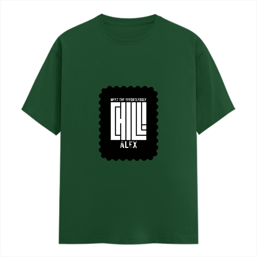 Female Classic Crew T-Shirt | Women's Regular Fit | 180 GSM Bio-Washed Cotton | Double Stitched, Pre-Shrunk | Personalized | DTG | Modern | Coolness | Everyday | Relaxed | Effortless Energy - front - Bottle Green - mockup 1