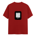 Female Classic Crew T-Shirt | Women's Regular Fit | 180 GSM Bio-Washed Cotton | Double Stitched, Pre-Shrunk | Personalized | DTG | Modern | Coolness | Everyday | Relaxed | Effortless Energy - back - Red - mockup 2