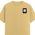 Female Classic Crew T-Shirt | Women's Regular Fit | 180 GSM Bio-Washed Cotton | Double Stitched, Pre-Shrunk | Personalized | DTG | Modern | Coolness | Everyday | Relaxed | Effortless Energy - left pocket - Beige - mockup 3