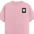 Female Classic Crew T-Shirt | Women's Regular Fit | 180 GSM Bio-Washed Cotton | Double Stitched, Pre-Shrunk | Personalized | DTG | Modern | Coolness | Everyday | Relaxed | Effortless Energy - left pocket - Light Baby Pink - mockup 3