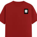 Female Classic Crew T-Shirt | Women's Regular Fit | 180 GSM Bio-Washed Cotton | Double Stitched, Pre-Shrunk | Personalized | DTG | Modern | Coolness | Everyday | Relaxed | Effortless Energy - left pocket - Red - mockup 3