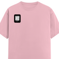 Female Classic Crew T-Shirt | Women's Regular Fit | 180 GSM Bio-Washed Cotton | Double Stitched, Pre-Shrunk | Personalized | DTG | Modern | Coolness | Everyday | Relaxed | Effortless Energy - right pocket - Light Baby Pink - mockup 4