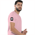 Female Classic Crew T-Shirt | Women's Regular Fit | 180 GSM Bio-Washed Cotton | Double Stitched, Pre-Shrunk | Personalized | DTG | Modern | Coolness | Everyday | Relaxed | Effortless Energy - right sleeve - Light Baby Pink - mockup 6