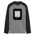 Male Raglan T-Shirt | Men's Regular Fit | 180 GSM Bio-Washed Cotton Blend | DTG Printed | Durable & Pre-Shrunk | Personalized | DTG | Modern | Coolness | Everyday | Relaxed | Effortless Energy - front - mockup 1