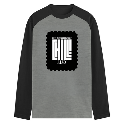 Male Raglan T-Shirt | Men's Regular Fit | 180 GSM Bio-Washed Cotton Blend | DTG Printed | Durable & Pre-Shrunk | Personalized | DTG | Modern | Coolness | Everyday | Relaxed | Effortless Energy - front - mockup 1