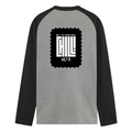 Male Raglan T-Shirt | Men's Regular Fit | 180 GSM Bio-Washed Cotton Blend | DTG Printed | Durable & Pre-Shrunk | Personalized | DTG | Modern | Coolness | Everyday | Relaxed | Effortless Energy - back - mockup 2