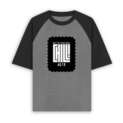 Unisex Oversized Raglan T-Shirt | 180 GSM Bio-Washed Cotton | DTF Print Ready | Relaxed Fit | Adults | Personalized | DTF | Modern | Coolness | Everyday | Relaxed | Effortless Energy - front - mockup 1