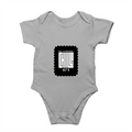 Baby Romper | 0-12 Months Regular Fit | 180 GSM Bio-Washed Cotton Blend | Double Stitched, Pre-Shrunk | Unisex | Personalized | DTF | Modern | Coolness | Everyday | Relaxed | Effortless Energy - front - Grey Melange - mockup 1